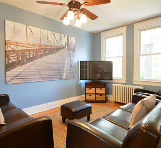 Intern Housing Living Room with TV